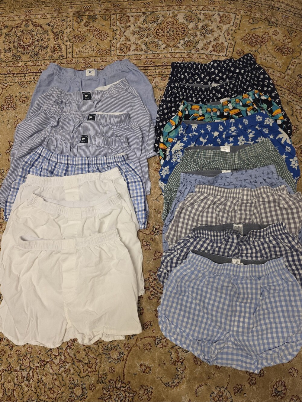 17 Pairs Of Cotton Boxers Boys Sleepwear Size 10 - 12 Zara & Other Brands